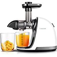 Licuadora Prensado en Frio- AMZCHEF Licuadora Frutas Verduras，Extractor de zumos con Función inversa-Motor Silencioso…